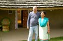 Owner of the farm - Mr Modi, with his wife