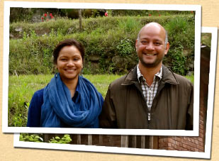 Pradeep & Shubha, hosts at The Dak Bungalow at Peora
