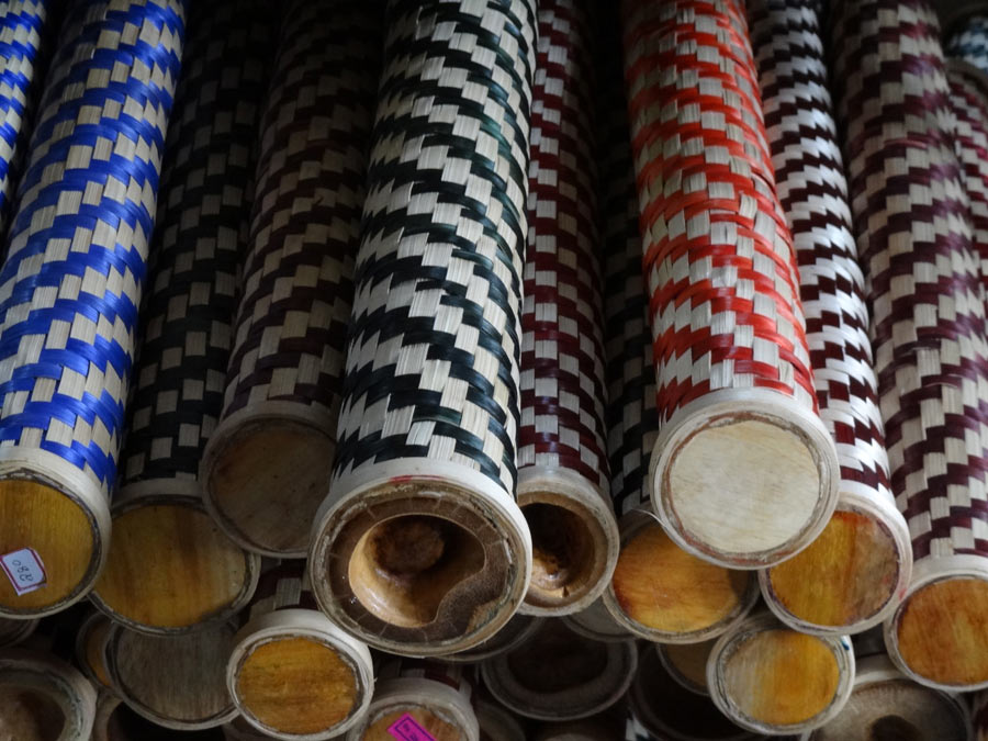 Bamboo mats on sale at the Bamboo Handicraft Unit