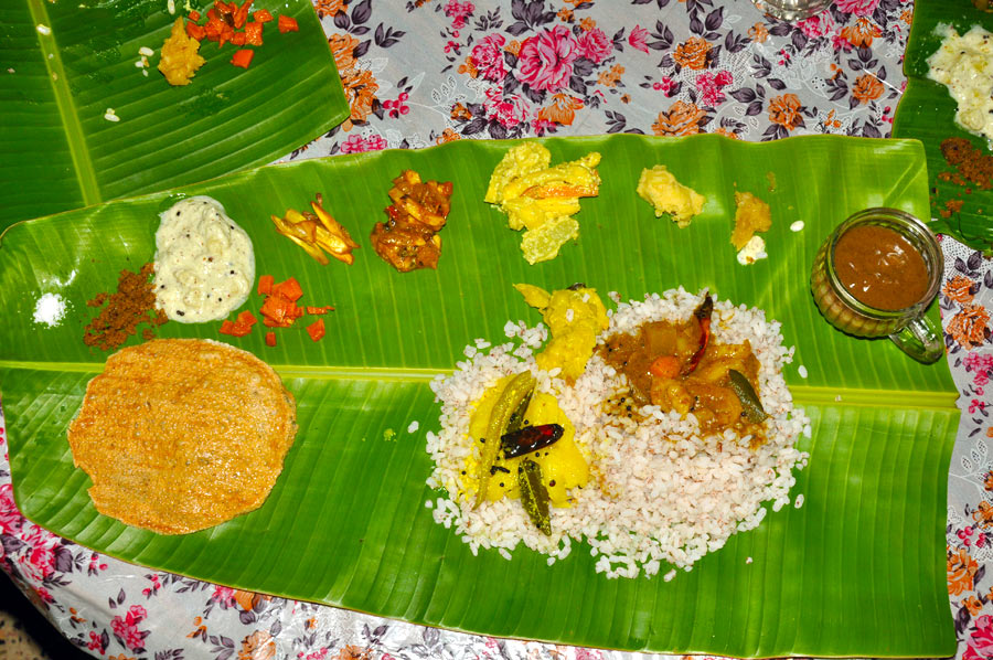 Traditional Kerala lunch